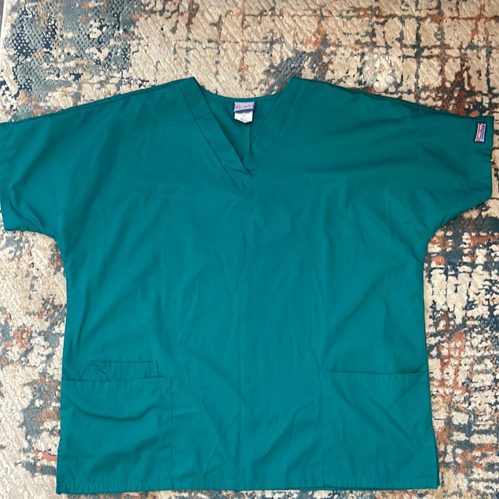 Hunter green Cherokee Scrub Top